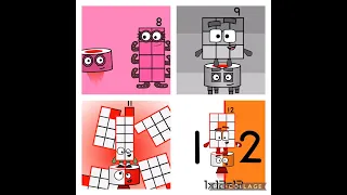 Numberblocks Times Table Compilation 8, 9, 11, 12