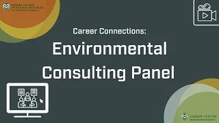 Career Connections: Environmental Consulting Panel