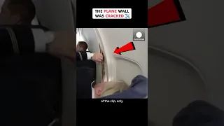 Plane's wall cracked during a flight 😓 #Shorts