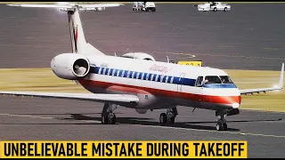 Incredible Mistake During Takeoff - American Eagle and United Express Embraer