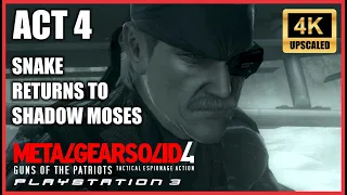 METAL GEAR SOLID 4 - Snake Returns to Shadow Moses [4K PS3 UPSCALED] - The Boss Extreme -