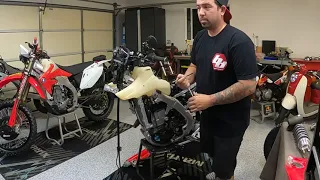 Honda CRF450L Fork and Shock Removal Time Lapse