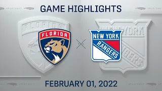 NHL Highlights | Panthers vs. Rangers - Feb. 1, 2022