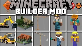 Minecraft BUILDER MOD / PLAY AND CONSTRUCT HUGE CITIES WITH ZOMBIES!! Minecraft