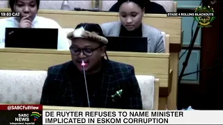 Andre de Ruyter refuses to name a minister implicated in Eskom corruption