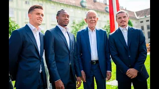 ÖFB-Team von Staatsspitze am Heldenplatz verabschiedet