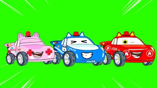 LET'S GO! Fire Truck Police Car Ambulance Help Every Baby Cars 🚑 🚒 🚔Wheel On The Bus Nursery Rhymes