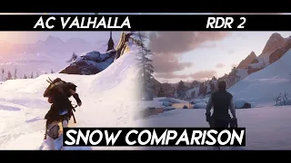 AC Valhalla "SNOW COMPARISON" VS RDR 2 | Which game looks better ?