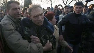 In Ukraine, Rowdy Scene Where First Shots Were Fired