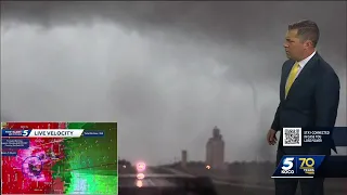 Tornado spotted near Bison