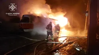 У Конотопі вогнеборці ліквідували загоряння трамвая