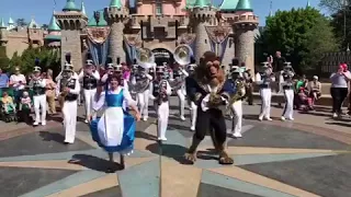 Belle and the beast at Disneyland park