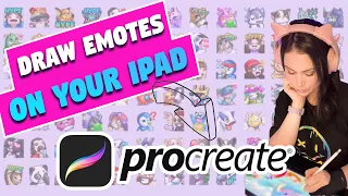 HOW to draw EMOTES for TWITCH using your IPAD + PROCREATE  ❤