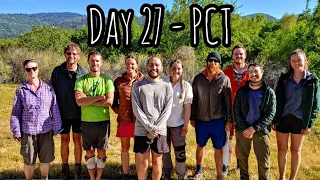 Day 27 on The Pacific Crest Trail, Pizza delivery at our camp site, Silverwood Lake