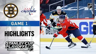 First Round, Gm1:  Bruins @ Capitals 5/15/21 | NHL Highlights