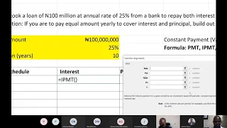 Financial Modeling Office Hour 20: Personal loan, salary loan and business loan schedules