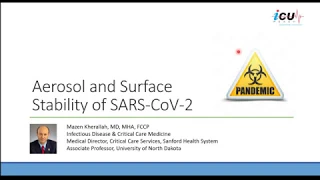 Aerosol and Surface Stability of SARS CoV 2 compared to SARS CoV 1