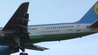 Uzbekistan Airways Boeing 757-200 VP-BUJ Landing London Heathrow 27L