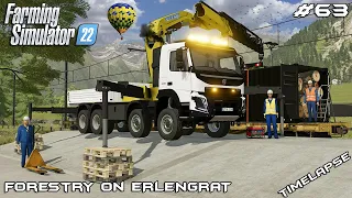 Selling logs with SHIPPING CONTAINERS | Forestry on ERLENGRAT | Farming Simulator 22 | Episode 63