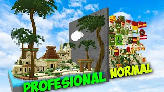 ENFRENTÉ a CONSTRUCTORES PROFESIONALES vs JUGADORES NORMALES en MINECRAFT