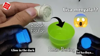 Mencampur Bubuk Fosfor Glow In The Dark dalam Cairan Resin Bening || UUK Resin