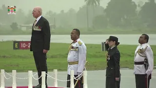 Fijian Minister Inia Seruiratu farewells the Australian Governor-General, H.E. David Hurley