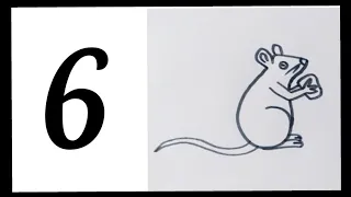 How to draw a Rat (Mouse)//Easy rat drawing step by step//Mouse drawing.