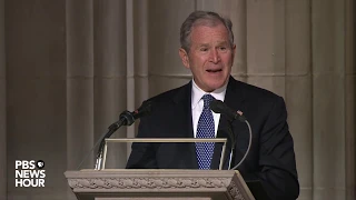 WATCH: George W. Bush pays tribute to his father