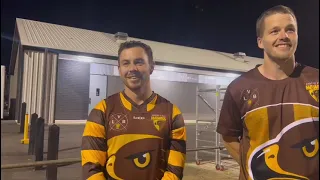 Inverleigh Hawks' vice captain Jarrod Love and co-coach Dalton Grundell