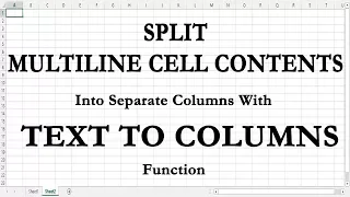 Split Multiline Cell Contents Into Separate Columns With Text To Columns Function