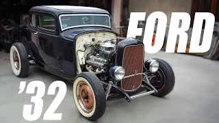 Nailhead Powered ’32 Ford Hot Rod Fires Up For The First Time In Years!