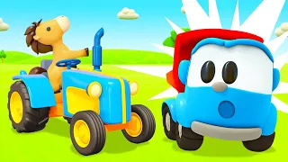 Car cartoons for kids & baby cartoons. Leo the truck & tractor for kids. Vehicles for kids.