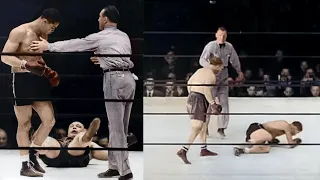 Joe Louis "The Brown Bomber" vs Tony "Two Ton" Galento - 1939 Colorization