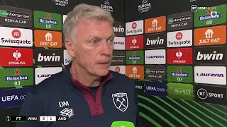 "We are picking it up."  David Moyes believes his West Ham side are gaining momentum