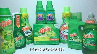Gain Overload: Powder, Detergent, Dish Soap, Power Blast, Scent Boosters, & Fabric Softener | ASMR