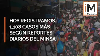 Covid-19: Hoy se registraron 1,108 casos más según reportes diarios del Minsa