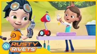 Rusty and Friends Give 🐦Baby Seagull a Bath!🛁 +More | Rusty Rivets | 2H Cartoons for Kids