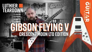 Rare enough? Gibson Crescent Moon Flying V | Luthier Teardown