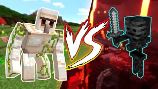 100 Iron Golems Vs 1000+1000 Wither Skeletons - SLN Craft