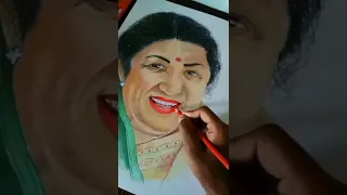 lata didi ..!!drawing !!.pencil sketch..!! short video..