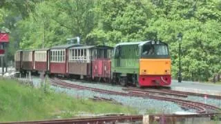 Welsh Highland Railway Funkey Diesel Vale of Ffestiniog Arrives Beddgelert