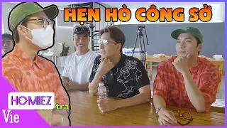 Cặp đôi Hiếu - Huy "hẹn hò" chốn công sở, người đến sớm nhất người đến trễ để che mắt anh em