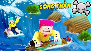 HIHA THỬ THÁCH XÂY NHÀ PHÒNG CHÔNG KHỎI SÓNG THẦN TRONG MINECRAFT ( Thảm Họa Sóng Thần )