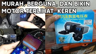 Cara Aman Pasang Charger HP + Voltmeter di Sepeda Motor