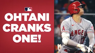 Shohei Ohtani CRANKS one, doesn't realize it's a homer, SPRINTS around bases