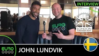 SWEDEN EUROVISION 2019: John Lundvik - 'Too Late For Love' (INTERVIEW) | London Eurovision Party