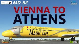 MSFS | Leonardo Maddog MD-82 - Austrian Airlines 1990's Ops - Vienna to Athens on VATSIM!