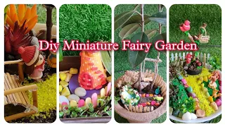 🍄🪴Miniature Garden Tutorial/How To Make Miniature Garden/Fairy Garden/balcony decorating ideas/diy