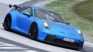 Porsche 992 GT3 hotlap around "The Green Hell" | Assetto corsa mod