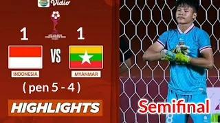 Highlight - Indonesia U-16 vs Myanmar U-16  1-1 (pen 5-4)AFFU-16 2022 #affu16 #timnasu16 #semifinal